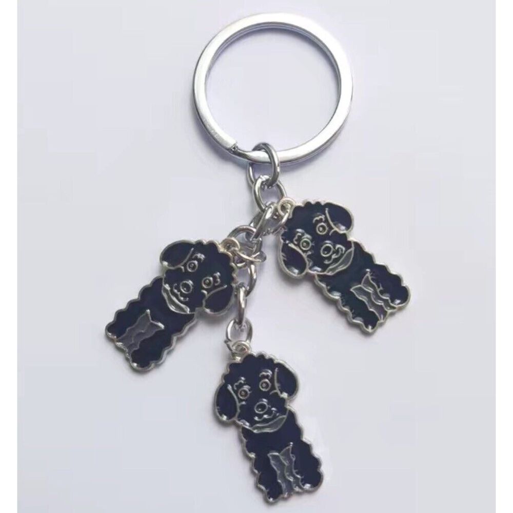 Black Poodle Keychain‎ Bells Keyring Puppy Keychain Doodle NWT Key chain